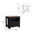 Kitchen Island 35" H, 2 Doors, 3 Shelves, Macadamia-1748746765