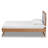 Gorlest Mid-Century Modern Light Grey Fabric Upholstered And Walnut Brown Finished Wood Twin Size Platform Bed-93767575