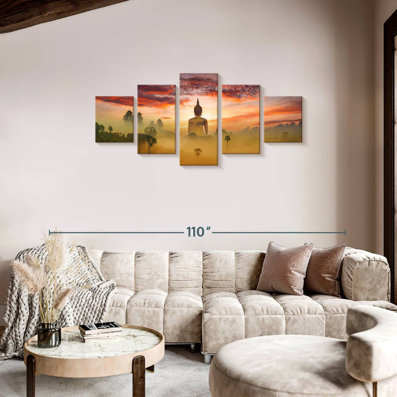 'Big Buddha At Sunrise, 34" H x 74" W
