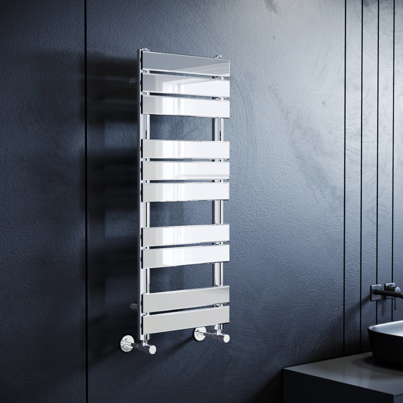 Penstemon Flat Panel Towel Rail Heated Towel Rails, 1000mm H x 400mm W x 68mm D