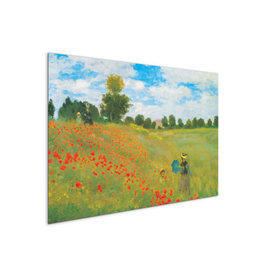 Poppies field II 53×80 cm MetalArt Materic Aluminum Satin Effect, Frameless Panel, Lightweight Ready to Hang
