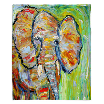 Couverture sherpa à la décomposition d’éléphant sauvage