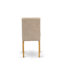 Cet ensemble de salle à manger 5 pièces comprend une table de salle à manger rectangulaire avec Dropleaf et 4 chaises Parson rembourrées en lin brun clair et chêne-1440201863-1439909324-1439909323