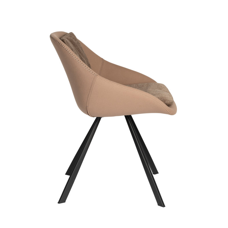Wakefield Upholstered Dining Chair, Beige/Brown