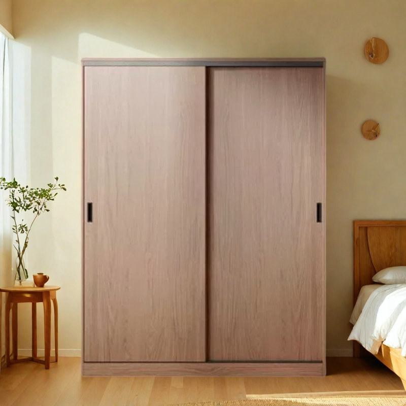 Garde-robe simple noyer classique, H 87 po x l 47 po x P 24 po