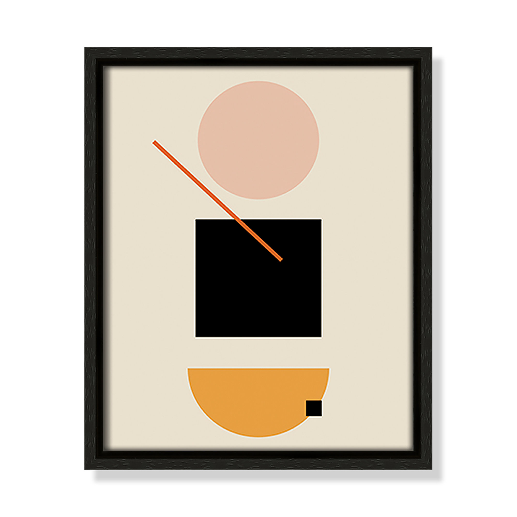 Simple Shapes by Daniela Santiago, 11.5" H x 9.5" W x 2" D, Espresso Framed