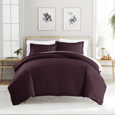 Ensemble de housse de couette brossé deux fois et ultradoux