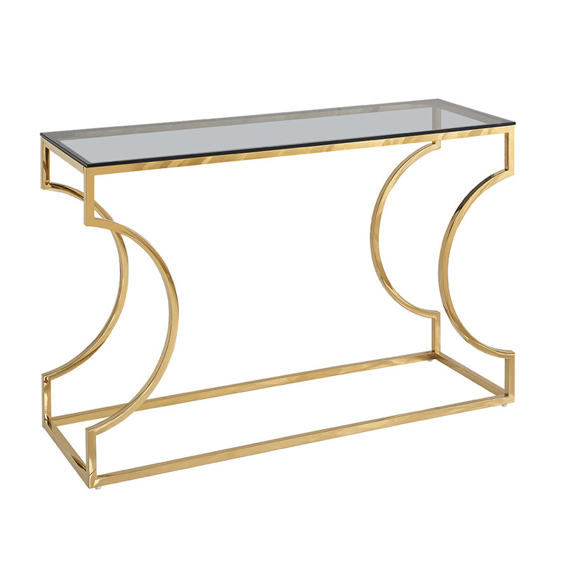 Antaeus 120cm Glass Top Console Table