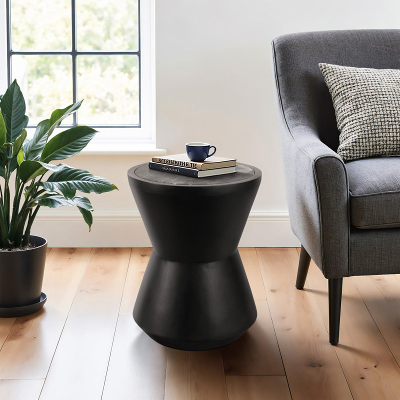 Orren Ellis 20" Crestly Black Side Table