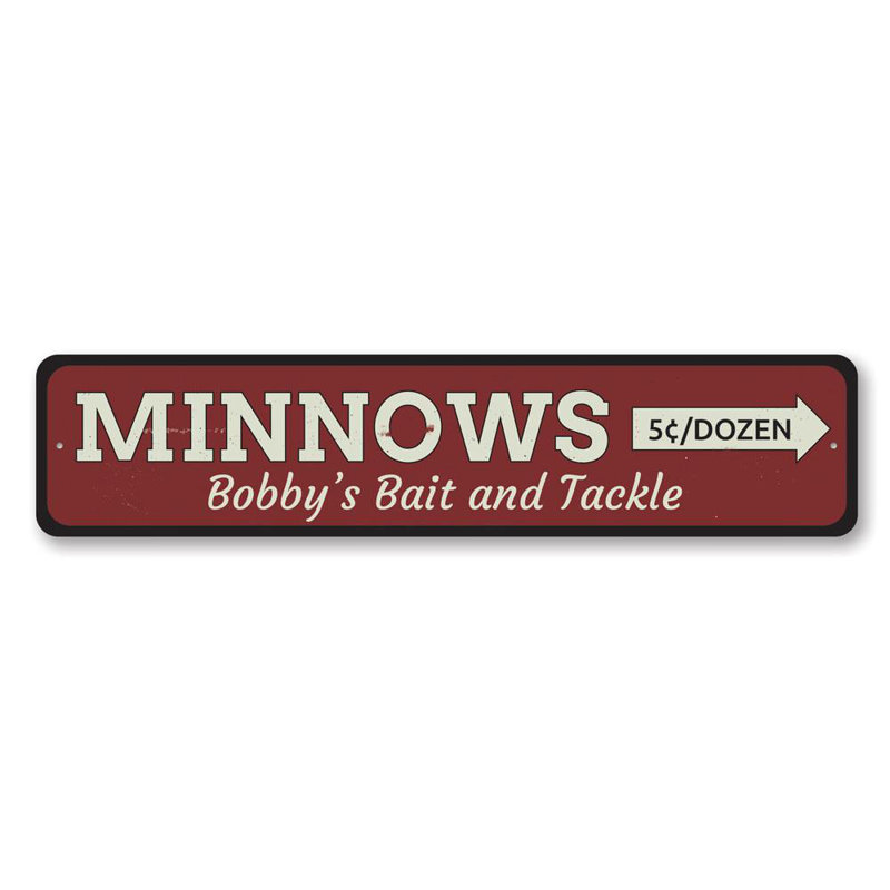Plaque en aluminium Minnows, H 6 po x l 24 po x P 0,063 po