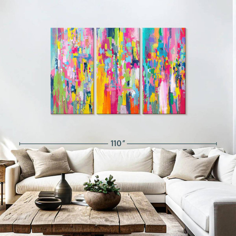 Avery Abstract Vibrant Mix IV, 48" H x 74" W