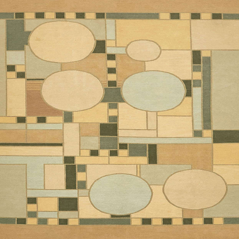 Tapis abstrait moderne 511, Carré 6 pi