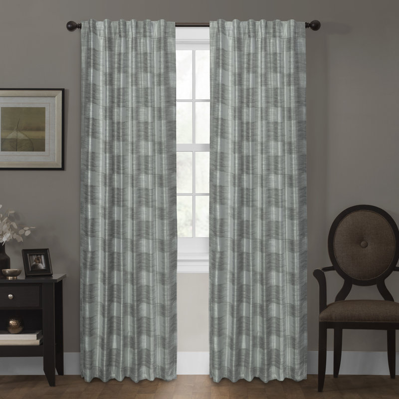 Mccleskey Blackout Curtain Single Panel, Aqua