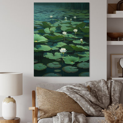 Whitelotus "Pures In Blossom", reproduction d'art sur toile
