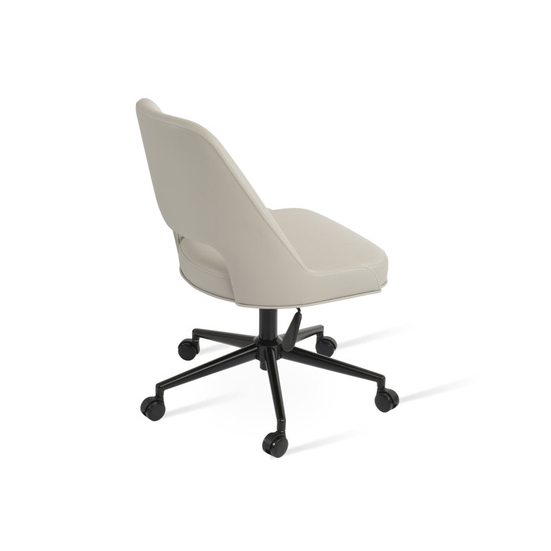 Chaise de bureau Marash, Noir mat