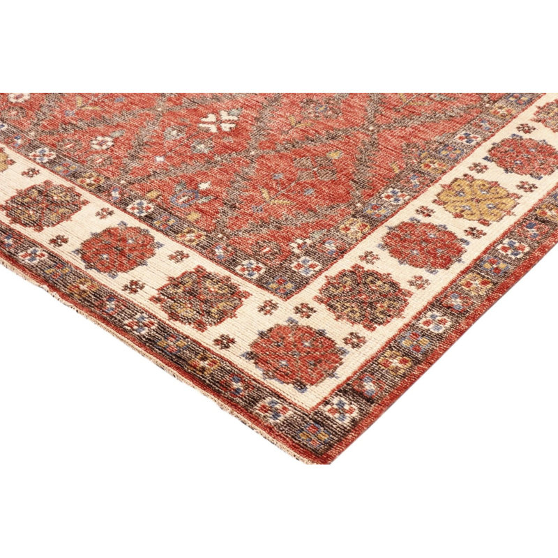 Tapis oriental en laine / coton noué à la main 7 pi 9 po x 9 pi 10 po Oriental