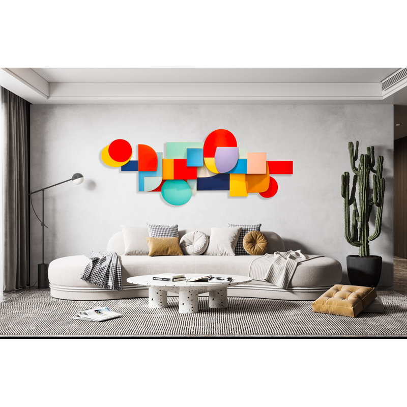 Décoration murale en acrylique imprimée, H 24 po x l 63 po x P 1,25 po