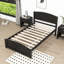 Lit plateforme simple en bois avec tête de lit-920081807