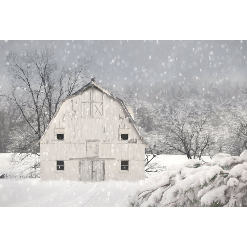 «Old Delaware Farm» par Lori Deiter - reproduction imprimée, Toile avec cadre argenté, Pas de tapis, H 12 po x l 18 po