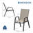 Stackable Patio Dining Chairs Set of 6 – Outdoor All-Weather Textilene Chairs with Armrests, Lightweight, High Back, for Deck, Garden, Poolside, Balcony – Spray Plastic & Brown 2x1 Textilene, 6 Pieces-269180178