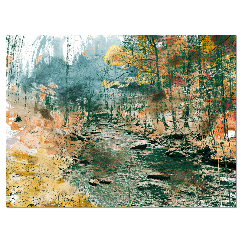 «Rocky River», impression sur toile tendue, H 36 po x l 46 po x P 1,5 po, Toile tendue