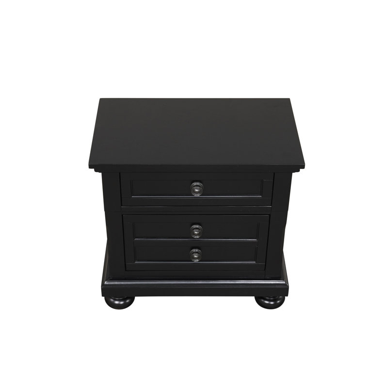 Table de chevet Meade, noir, Noir