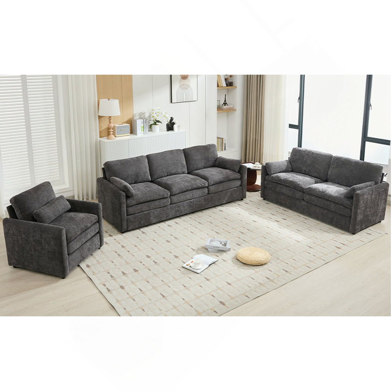 Ensemble de canapé rembourré Cozy, Grey