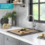 Évier de cuisine à simple cuve à montage sur plan en granite 28 po KRAUS Bellucci avec accessoires-86781486-86781491
