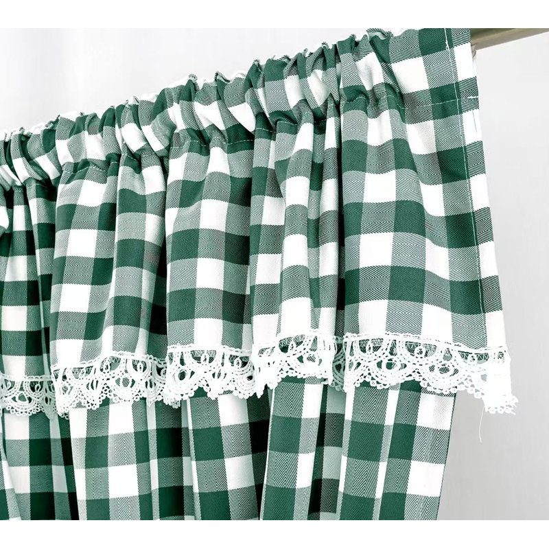 Chequered Kitchen Curtain, 54cm W x 48cm L