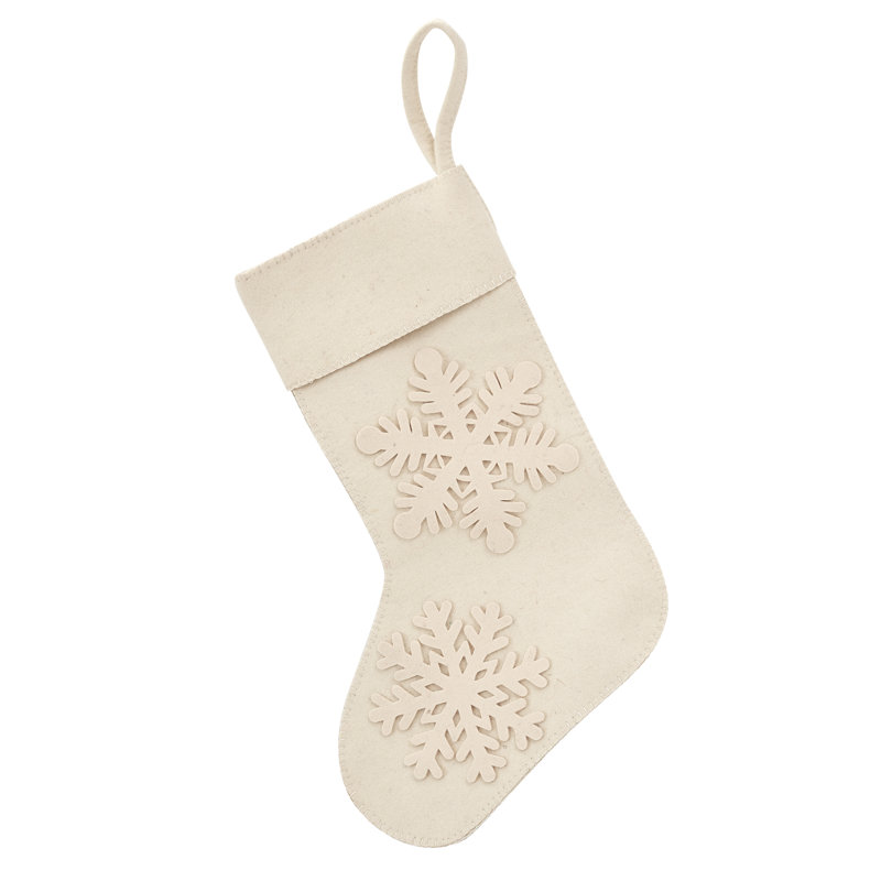 Tacked Snowflake Stocking