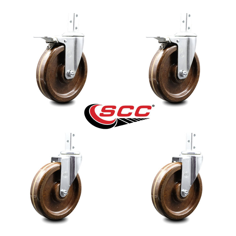 4 Piece High Temp Phenolic Caster Set