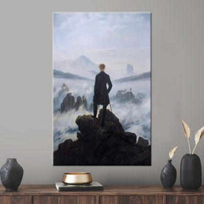 Wanderer Above the Sea of Fog Canvas Art, Famous Wall Art, Caspar David Friedrich Art Canvas, Caspar David 3D Canvas, Personalized Gift,