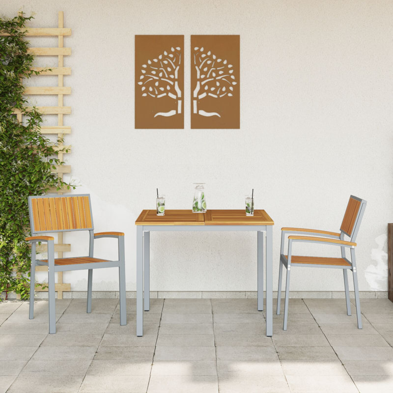 Outdoor Patio Dining Armchair, Grey