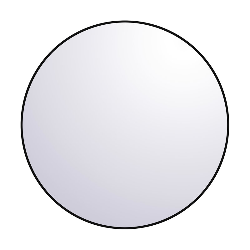 Rim Accent Mirror, Black, 30" x 30"