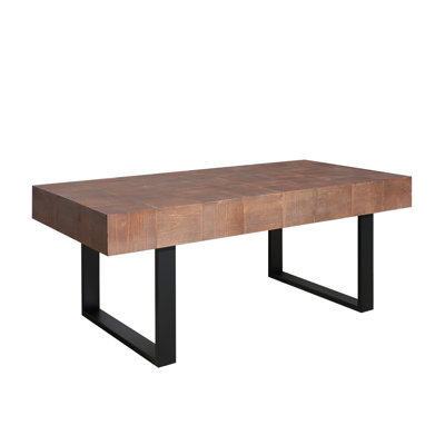 Rustic Industrial Wood Coffee Table, 47.2*23.5X18" Wood Coffee Table, Handcrafted Table