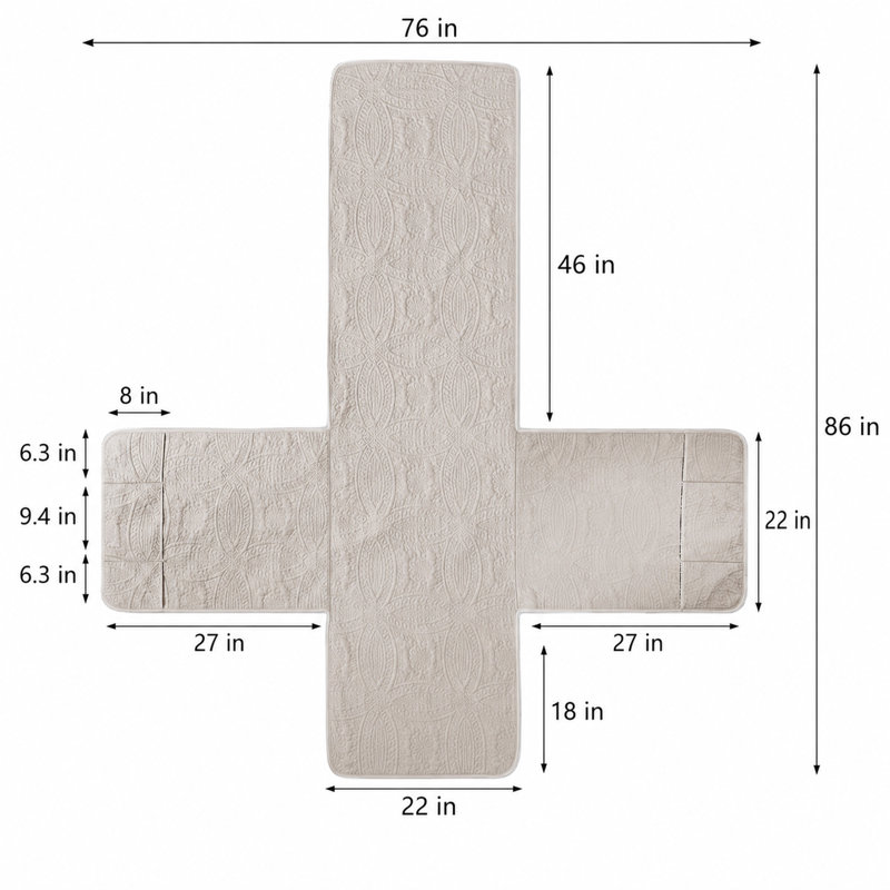 Housse pour fauteuil inclinable matelassé hydrofuge avec poches