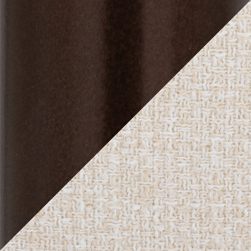 Evanoff 18.5'' H Upholstered Metal Side Chair, Cream Noise, Copper