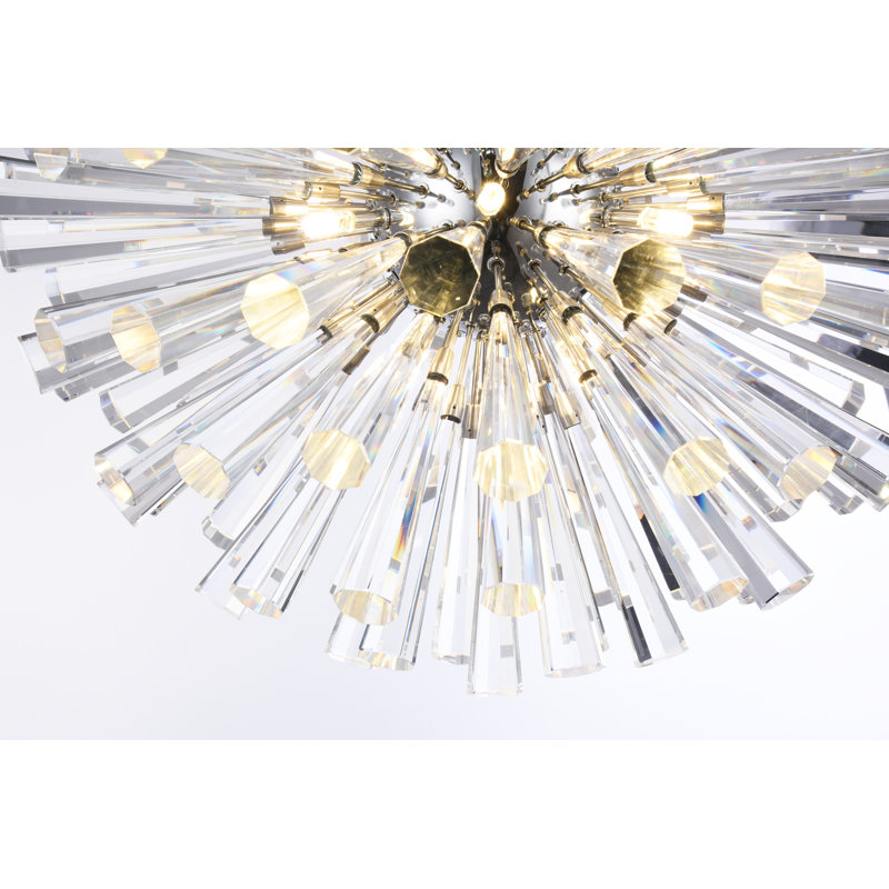 Modern 12 Light Glass Sputnik Sphere Chandelier