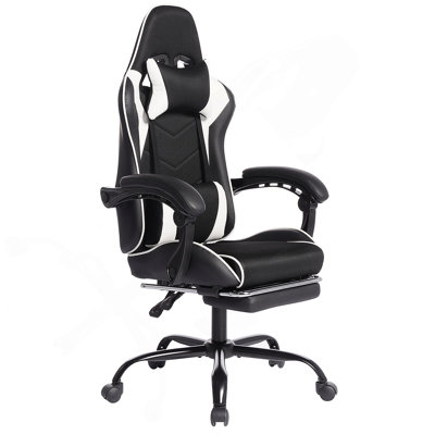Fauteuil de jeu ergonomique en E-Sports avec massage et cuir PU, confortable et sécuritaire pour une utilisation prolongée