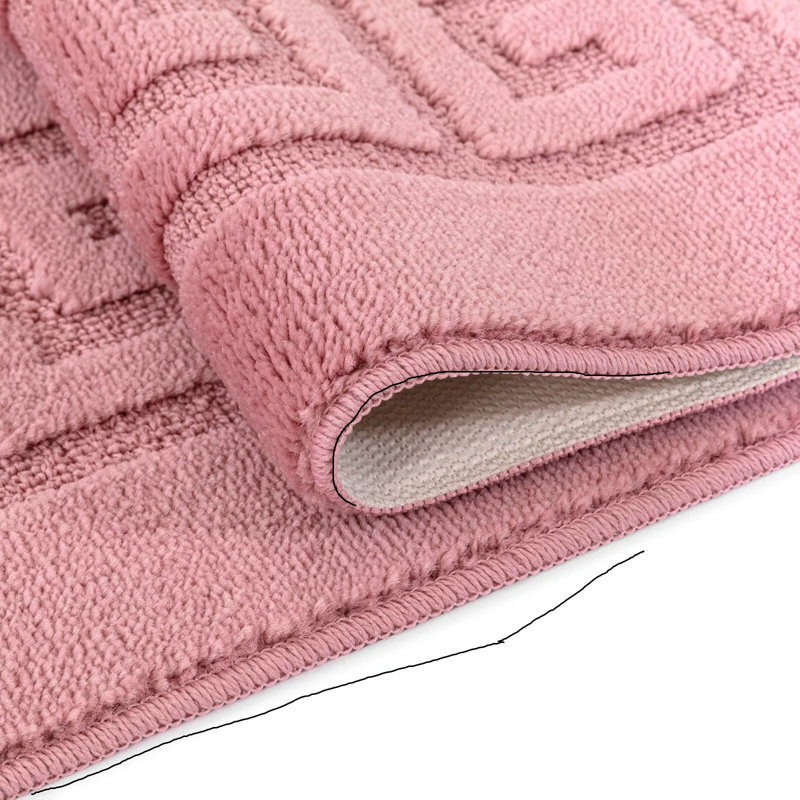 Aidelyn Non-Slip Indoor Doormat, Pink, 50cm W x 80cm L