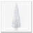6' Artificial Pencil White Christmas Tree