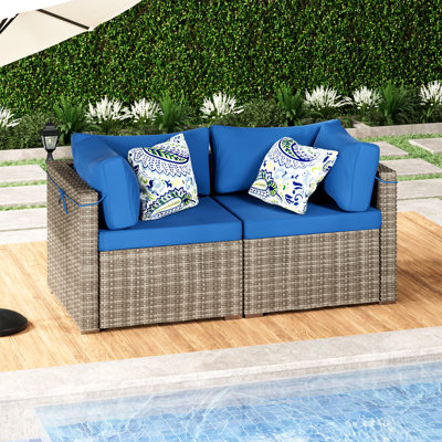 Outdoor Loveseat With Adjustable Feet