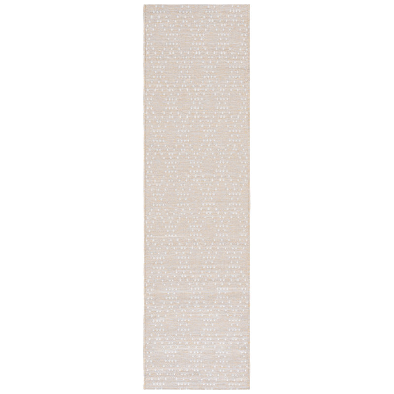 Tapis d'intérieur / extérieur géométrique en polypropylène / polyester Lavaka 850 beige / jaune