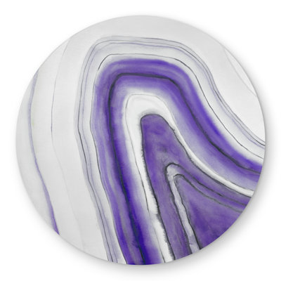 Purple Round Geode Rug | Outdoor Area Rug for Home Decor