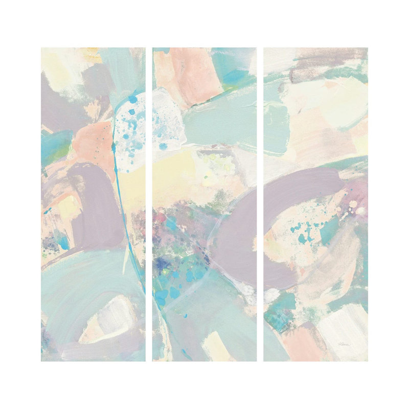 «White Rock II Pastel», ensemble d'art mural sur toile tendue (ensemble de 3)