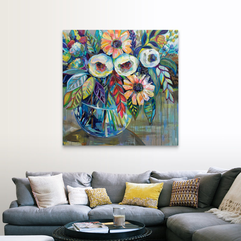 «Joy» par Jeanette Vertentes - reproduction d'art, Toile tendue, H 48 po x l 48 po x P 1,25 po