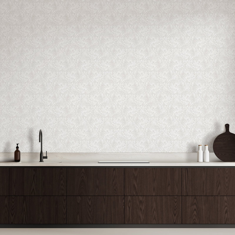 Llewelyn-Bowen - Off The Wall Floral Non-Woven Wallpaper Roll, Beige