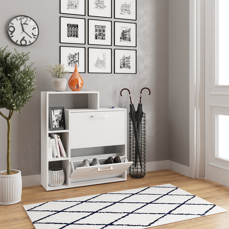 10 - Pair Flip Down Shoe Storage
