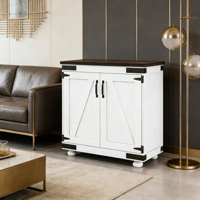 Meuble d'entrée, design moderne, porte de grange, étagères réglables, structure en pin, montage facile. Buffet de cuisine avec grain vieilli, 5 niveaux d'étagères, pieds, charnières métalliques, faible teneur en formaldéhyde.