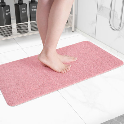 Non-Slip Fast Drying Bathtub Shower Mat with Foot Scrubber